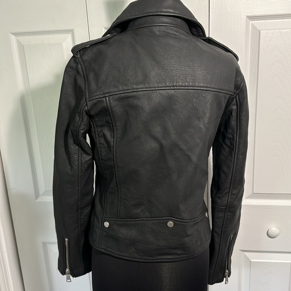 7 for All mankind leather motorcycle jacket. - Picture 5 of 11